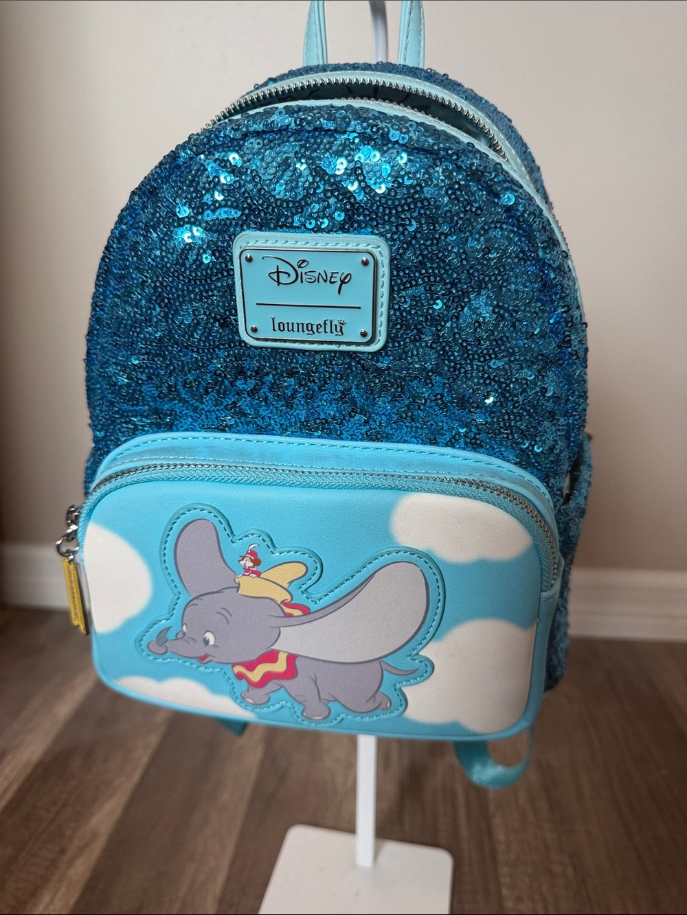 Loungefly Turquoise Sequin Dumbo Backpack